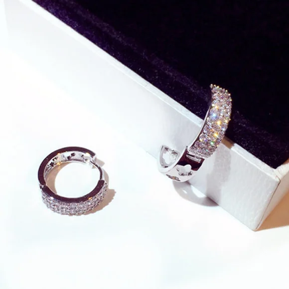 Sliver diamond earrings - Picture 4 of 6